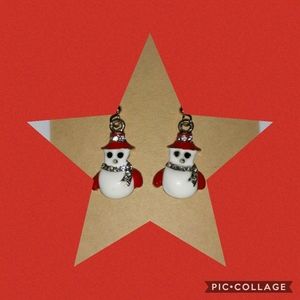 Snowman Earrings
